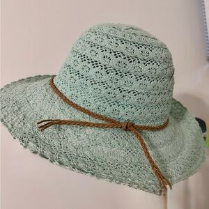 Mint Green Lace Sun Hat